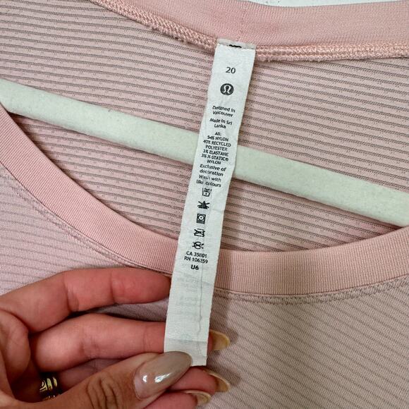 Lululemon Light Pink Swiftly Long Sleeve Top - Picture 5 of 9